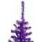 6ft. Pre-Lit Purple Tinsel Artificial Christmas Tree, Clear Lights